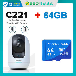 360 Botslab C221 CCTV Camera Connect Cellphone FuIl HD 5MP 3K HD Home IP Smart CCTV Camera wifi Connect 360 Night Vision Two-Way Audio Indoor IP Security Camera Pan & Tilt AI Motion detection