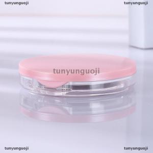 [COD] tunyunguoji กล่องใส่แป้งพลาสติกบางพิเศษแบบพกพาได้โถใส่เครื่องสำอางสำหรับเดินทางพร้อมกระจกแป้งพัฟ