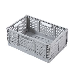CRNGW Collapsible Foldable Storage Crate INS Stackable Storage Baskets Practical S/M/L Drawer Organizer Case Bedroom Decor