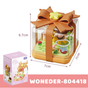 Buket Cincin Sukulen Kotak Hadiah Blok Bangunan Hadiah Pengakuan Kreatif