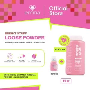 NEW! Emina Bright Stuff Loose Powder 55 g - Bedak Tabur Cerah Instan Hasil Matte Oil Control