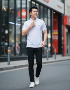 Áo Polo Nam Vĩnh Tiến Slim Fit Màu HR4-F017-23