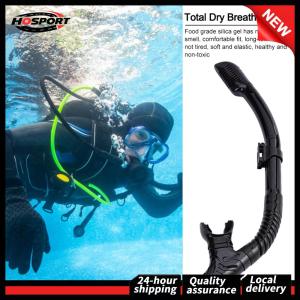 【HOSPORT】 ชุดดำน้ำพร้อมท่อหายใจแบบแห้งเต็มที่และปากยางซิลิโคนสำหรับการหายใจใต้น้ำอย่างสะดวกสบาย