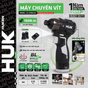 Máy Chuyên Vít HUKAN G3-V180LUX - 180N.m - Pin 16V