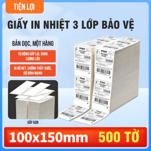 Giấy In Nhiệt A6 500 Tờ Cho Máy In Vận Đơn – Giấy In Tem Nhiệt Gấp Gọn Dễ Sử Dụng In Rõ Nét Màu