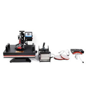6in1 Combo Heat Press Machine (flatbed / cap press / plate press / mug press in 1 machine)