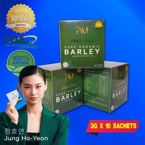 PURE ORGANIC BARLEY POWDERED DRINK MIX 10 SACHETS(I AM AMAZING)