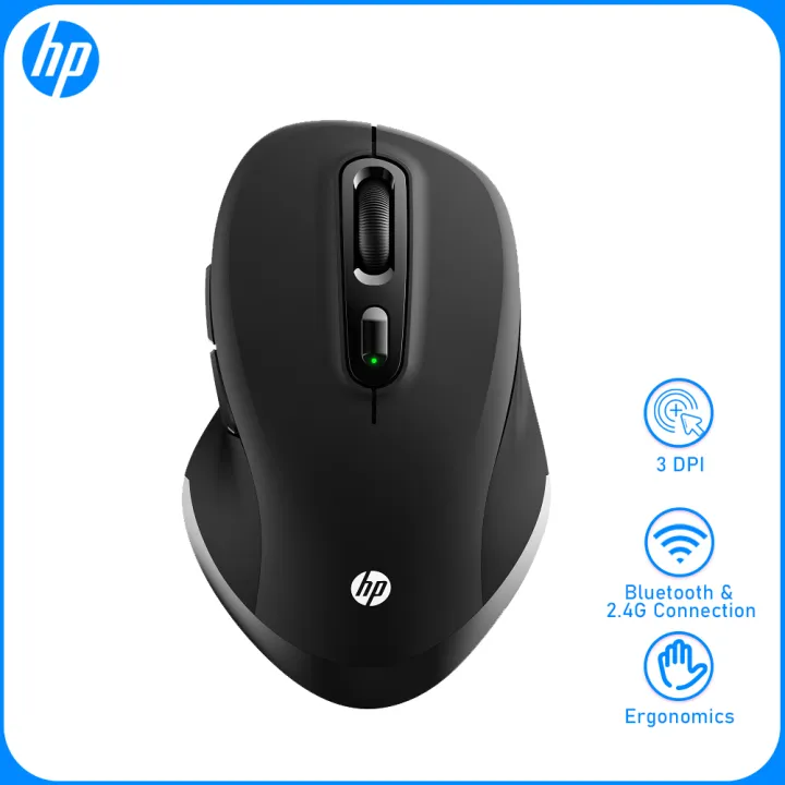HP FM710A Wireless Mouse Bluetooth and 2.4G Dual-Mode Ergonomic Design Gaming Mouse 3DPI For PC Computer Laptop Home Office