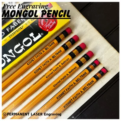 Ink And Style Personalized Engraved Pencil Original Mongol 1 2 and XL Pencil Engraved for kids toddler preschooler exams souvenirs giveaways corporate gift sets