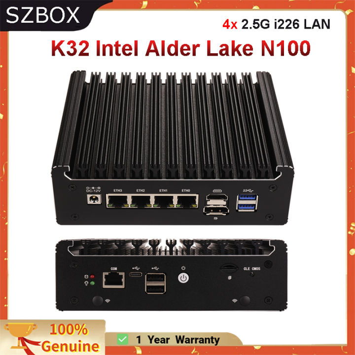 K32 Intel Alder Lake N100 Soft Router K31 Intel Pentium N6005 Fanless ...