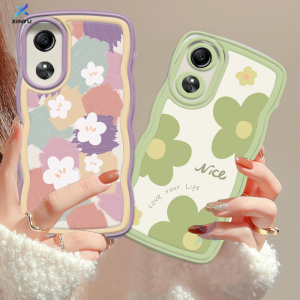 (Lokal Ready) Xinyu Casing hp OPPO Reno 8T 4G Reno 6 5G Reno 5 Reno 5F Reno 4F Wavy Lukisan Cat Minyak Mencintai Hidup Anda Bunga Tepi Bergelombang Soft TPU Case Cover
