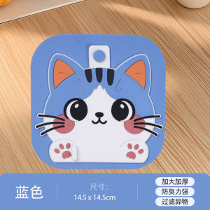 Insect-Proof Silicone Bathroom Floor Drain Shield Anti-Smell Drain Protector Strong Adsorption Cartoon Design Floor Drain Cover for Kitchen Shower Bathroom