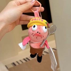 Authentic SpongeBob SquarePants Bikini Bottom居民人鱼毛绒公仔抽象玩偶包钥匙扣挂件