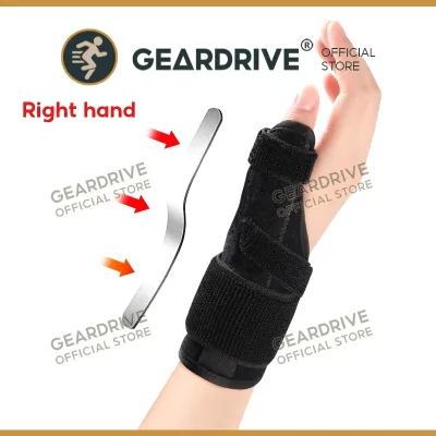 GEARDRIVE Thumb Brace & Wrist Brace Thumb Spica Splint for Arthritis PainTendonitisTrigger FingerThumb Stabilizer with Compression Aluminum Plate Support