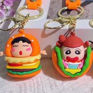 Shin Chan Keychain Cartoon Figure Keyring Bag Charm Pendant Crayon Shin-chan Keychain