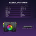 Fantech Cooling Pad RGB NC20 Kipas Pendingin Laptop Cooler. 