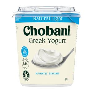 Chobani Greek Yogurt Natural Light Plain 907G