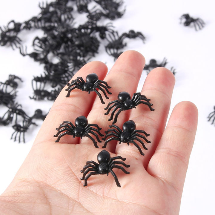 50Pcs Horror Black Spider Halloween Decoration Haunted House Bar Party ...