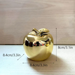 Pajangan Hiasan Apel Keramik Ceramic Gold Apple Ornament Home Decor