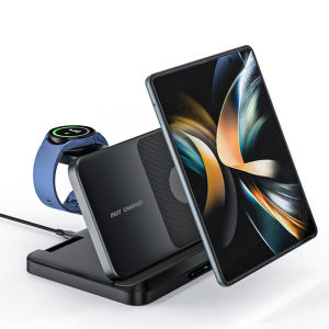 3 in 1 Wireless Charger Stand For Samsung Z Fold Zflip5 S24 S23 Ultra Galaxy Watch 6 5 Buds2 Foldable Fast Charging Dock Station