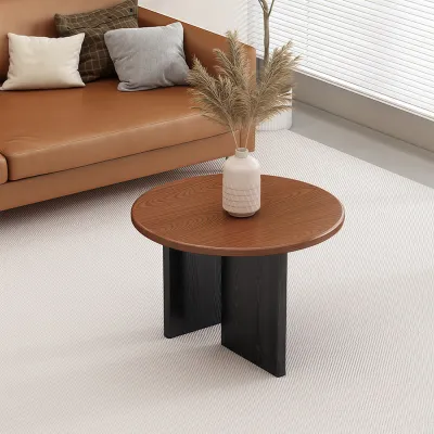 Magic Home Sofa Table Coffee Table Center Table For Living Room Wooden Round Simple Modern Design Side Table