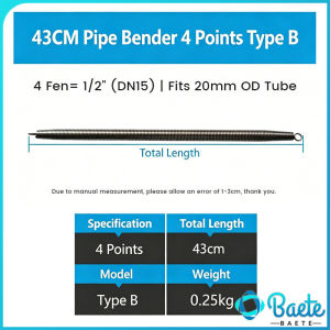 Baete 43cm/46cm Spring Pipe PVC Pipe Conduit Bender for PVC Pipe Manual Tube Bending Tool 1Pcs