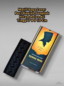 Peci Songkok Kopeah Mangga Manis Hitam Polos Anak Dewasa Motif Soga Lasser