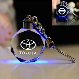 Perodua car Keychain Emblem LED Light 7 Color Crystal Customized Personalized Key Chain Anti Lost Decoration