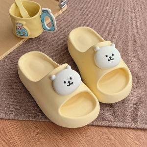 Free Shipping Cartoon Self-Deprecating Bear 5CM Thick-Soled Slippers For Women Summer Outdoor Wear Soft-Soled Non-Slip Indoor Slippers
