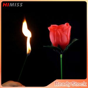 HIMISS Novelty Torch to Rose Magic Trick Fire Flame Flower for Stage Performance Show Prop Halloween