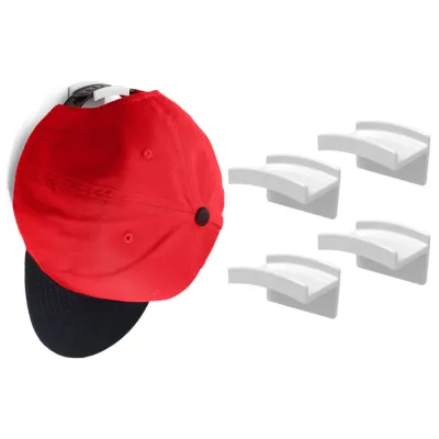 5Pcs Cap Hook Holder Self Adhesive Wall Mount Portable Hat Hanger for Baseball Cap Storage