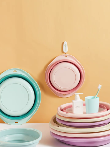 อ่างพับได้อ่างล้างหน้าสำหรับเดินทางแบบพกพาสำหรับทารกและเด็กเล็ก