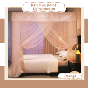 Kelambu Anti Nyamuk Ukuran Super Jumbo 200x200cm Motif Kotak Polos