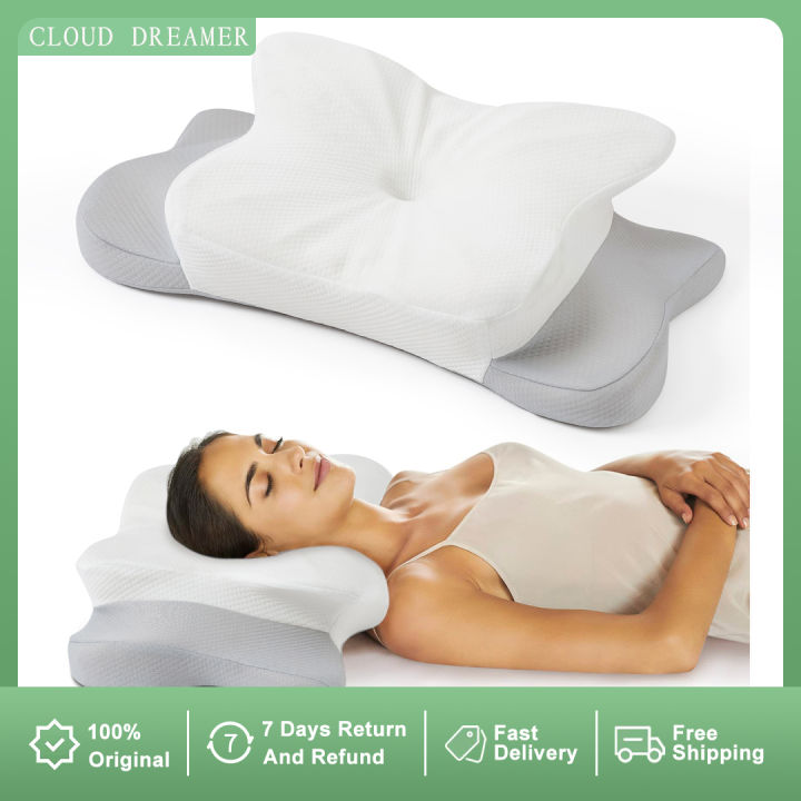 Memory Foam Pillows Neck Pillow Bed Pillow for Sleeping Ergonomic Cervical  Contour Pillow for Side Back Stomach Sleeper Pillow for Neck Shoulder Pain