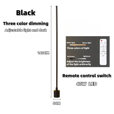 【Golden】LED Corner Floor Lamp living room bedroom vertical bedside lamp Remote control dimming night lamp decoration atmosphere light/lampu tidur bilik