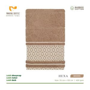 Terry Palmer Morning Whistle Bamboo Hexa Handuk Mandi Dewasa ukuran 70 x 135 cm
