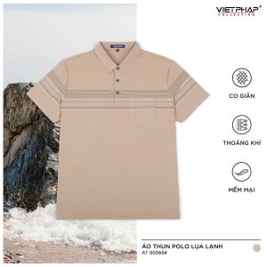 Áo Polo Nam VIỆT PHÁP Form Luxury - Thun Lụa Lạnh Sọc lịch lãm sang trọng 50065