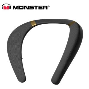 Monster Boomerang 3D Stereo Sound Neckband Bluetooth Speaker 12H Playtime Neck Speaker IPX7 Waterproof Wireless Wearable Speaker