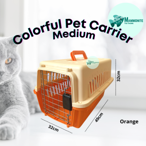 Colorful Pet Carrier Box MEDIUM Container Travel Crates For Dog Cat Bird With Pad Airline Approved