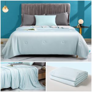 (SG Stock) Ice Silk Blanket Cooling Feeling Summer Quilt Air Condition Comforter
