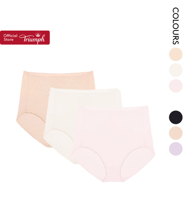 New Pack of 3 Women Ladies Underwear Briefs Maxi Panty 100% Cotton Multi  Colours
