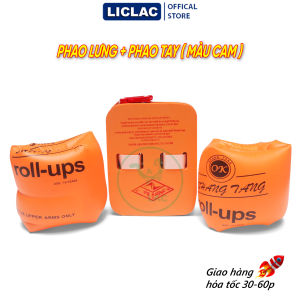 (ĐƯỢC CHỌN MÀU) Bộ 2 phao tập bơi gồm Phao Lưng Phao Tay chuyên dùng cho trẻ em Phao bơi bé trai bé gái