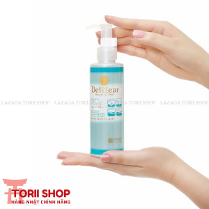Tẩy da chết Detclear Bright & Peel Meishoku dạng gel chai 180ml Nhật Bản chứa AHA BHA Fruits Peeling Jelly