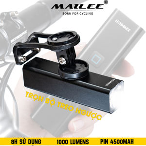 Đèn xe đạp độ sáng 1000 lumen pin dung lượng cao 4500mAh chất liệu vỏ nhôm chống nước có hỗ trợ pad gắn treo (2 phiên bản tùy chọn) - KAVI