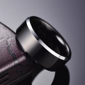 Cincin Hitam Titanium Anti Karat Anti Luntur Seumur Hidup Ready Ukuran Kecil Sampai Ukuran Jumbo Termurah / Cincin Pria Wanita Anak Couple Tunangan / Dunia Gelang