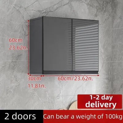 Aluminum Kitchen Cabinet Anti-termite Glass Door Hanging Cabinet Wall For Kitchen Storage Pantry/Dish Cabinet Spice Rack