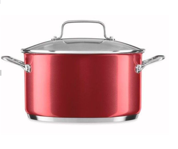 KitchenAid 6qt. Stainless Steel Low Casserole with Lid Lazada