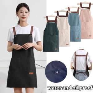 Kitchen Resistant Dirt Apron Waterproof Oil Resistant Chef Work Apron Household Cooking Apron Work Clothes Kitchen Accessories