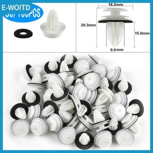 【E-WOITD】 50 100Pcs Car Door Panel Clip W Sealing Ring Auto Vehicle Retainer Fastener Bumper Clip Car Push Pin Rivet Door Panel Board Clip