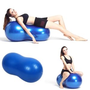 【High quality】90cm Peanut Yoga Ball Peanut Ball with Pilates Ball Thickened Anti Burst Physio Therapy Exercise Ball for Balance Labor Birthing Home & Gym Fintness Anti-Burst Pilates Yoga Ball Peanut Yoga Fitness Ball 45*90CM Home Exercise Equipments